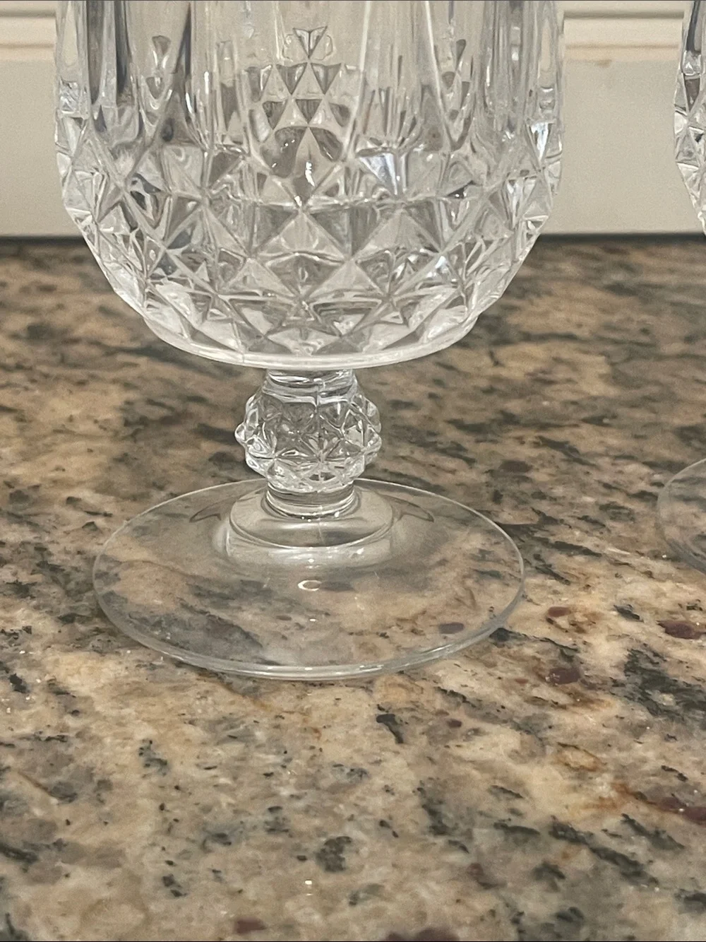 CRISTAL D’ARQUES “LONGCHAMP” 12 oz CRYSTAL ICED TEA GOBLETS/GLASS x2
